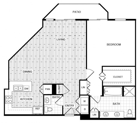 Bora Bora - 1 bed 1.5 bath - 1211 sqft